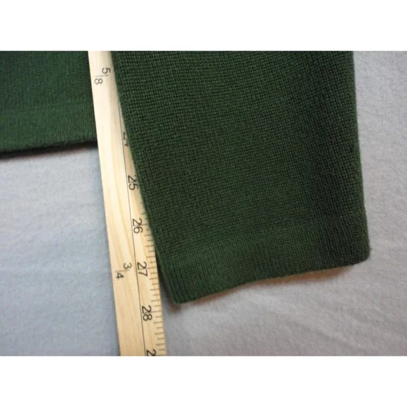 Abercrombie and Fitch Sweater Mens XL Green White Half Zip Pullover A/F 92 Logo - Picture 5 of 9